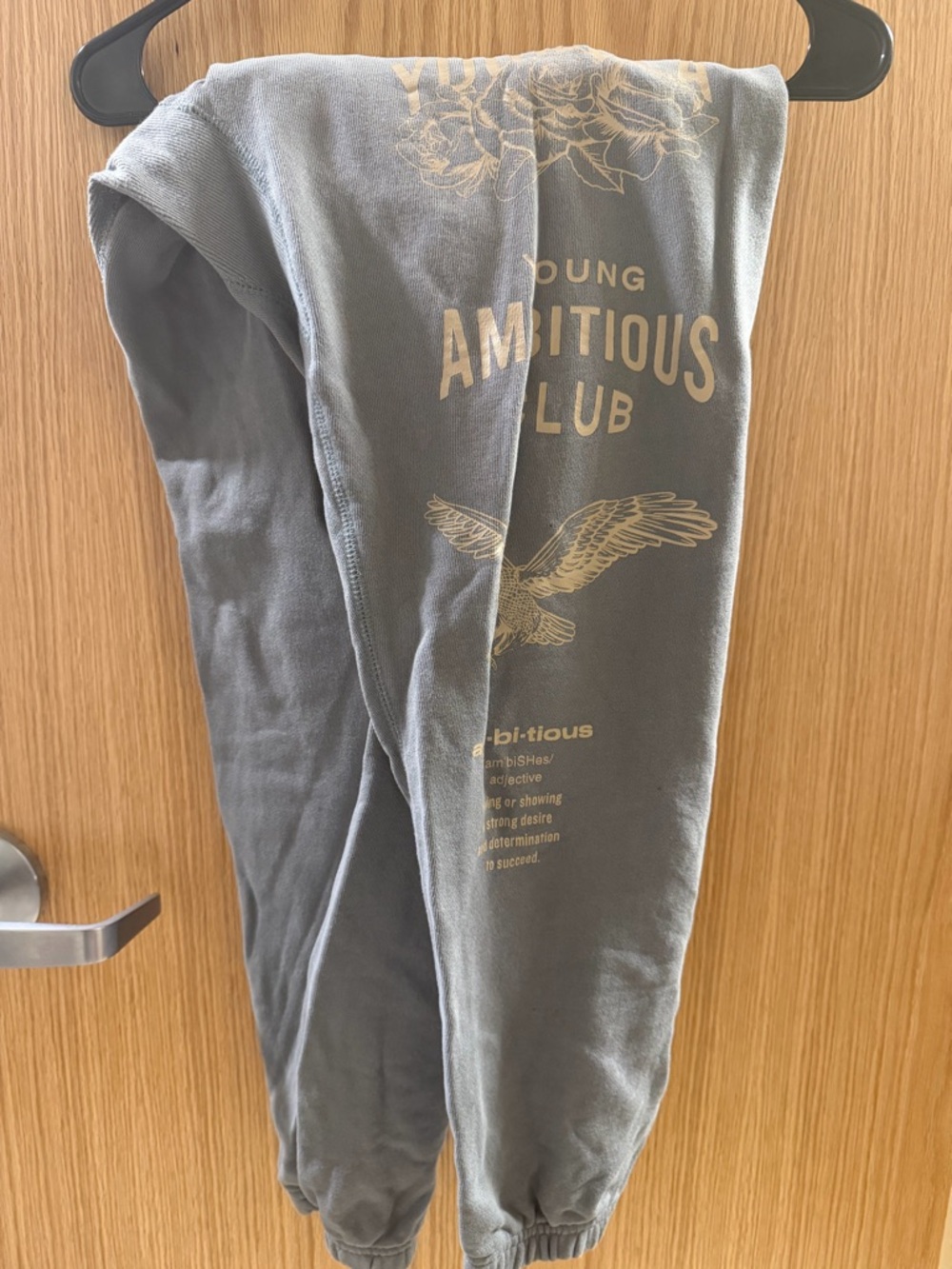 Mens - YoungLa - Graphic 'Young Ambitious Club' Grey Sweatpants